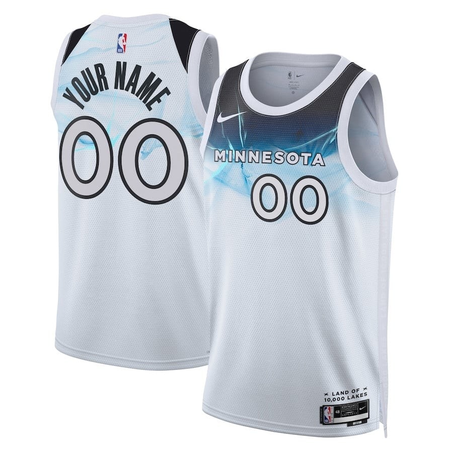 Minnesota Timberwolves Unisex 2024/25 Custom Swingman Jersey City Edition White