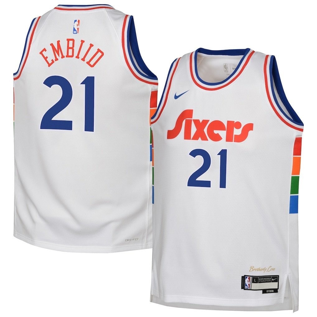 Joel Embiid 21 Philadelphia 76ers City Edition Swingman Jersey White