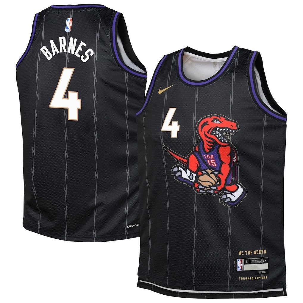 Scottie Barnes 4 Toronto Raptors 2024/25 Swingman Jersey City Edition Black