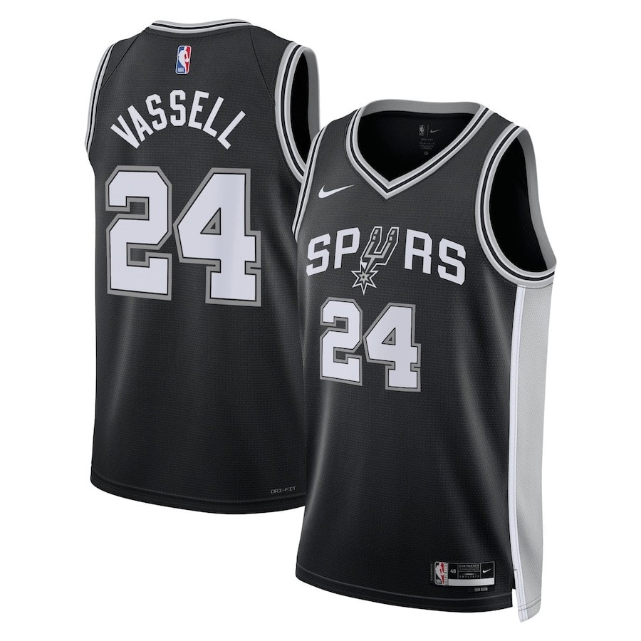 Devin Vassell 24 San Antonio Spurs Unisex Swingman Jersey Icon Edition Black