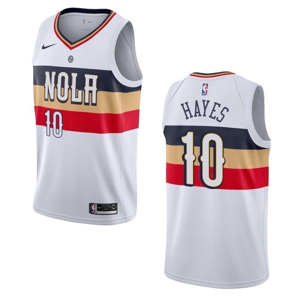 Men's New Orleans Pelicans Jaxson Hayes #10 Earned Swingman Jersey White