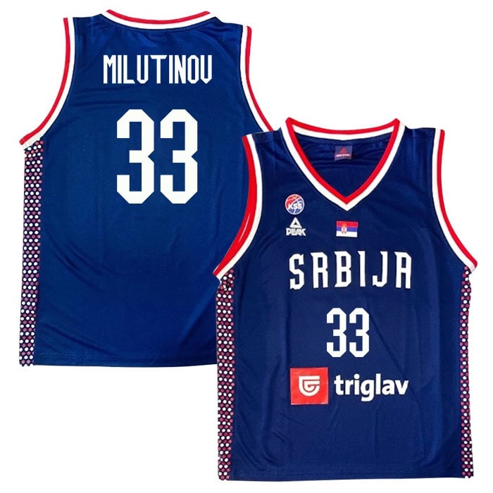 Nikola Milutinov 33 Serbia Basketball Unisex 2024 Swingman Jersey - Navy
