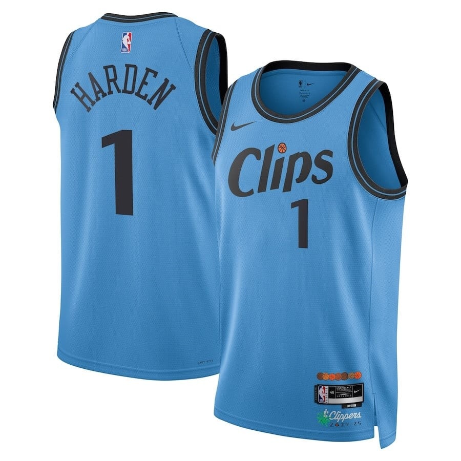 James Harden 1 LA Clippers Unisex 2024/25 Swingman Player Jersey City Edition Light Blue