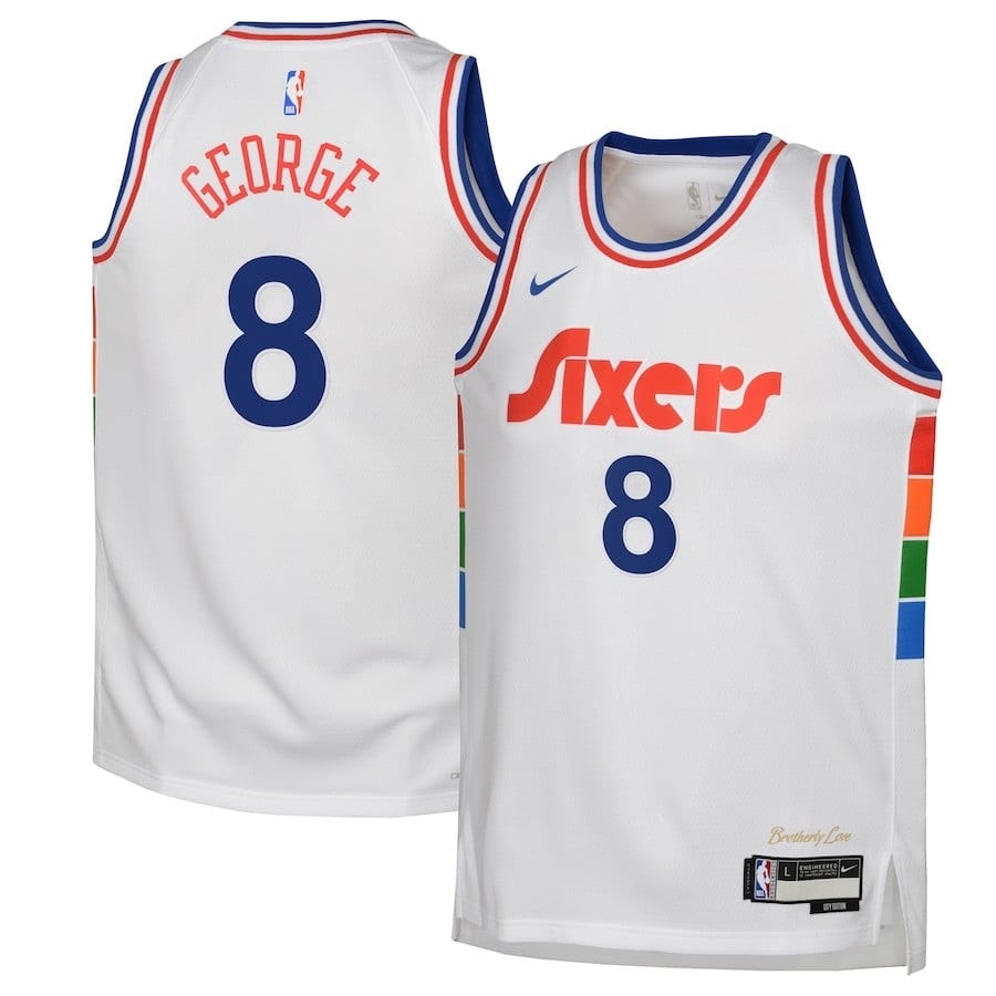 Paul George 8 Philadelphia 76ers 2024/25 Swingman Jersey City Edition White