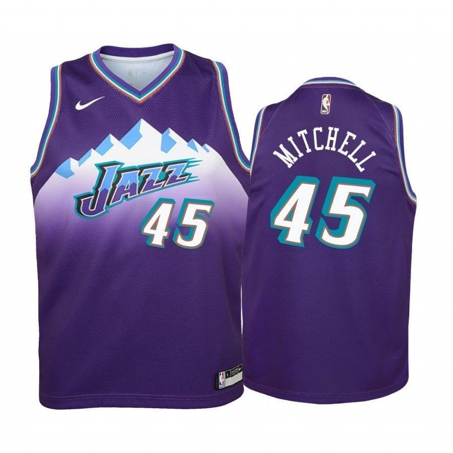 Donovan Mitchell Utah Jazz Purple Hardwood Classics Jersey Unisex