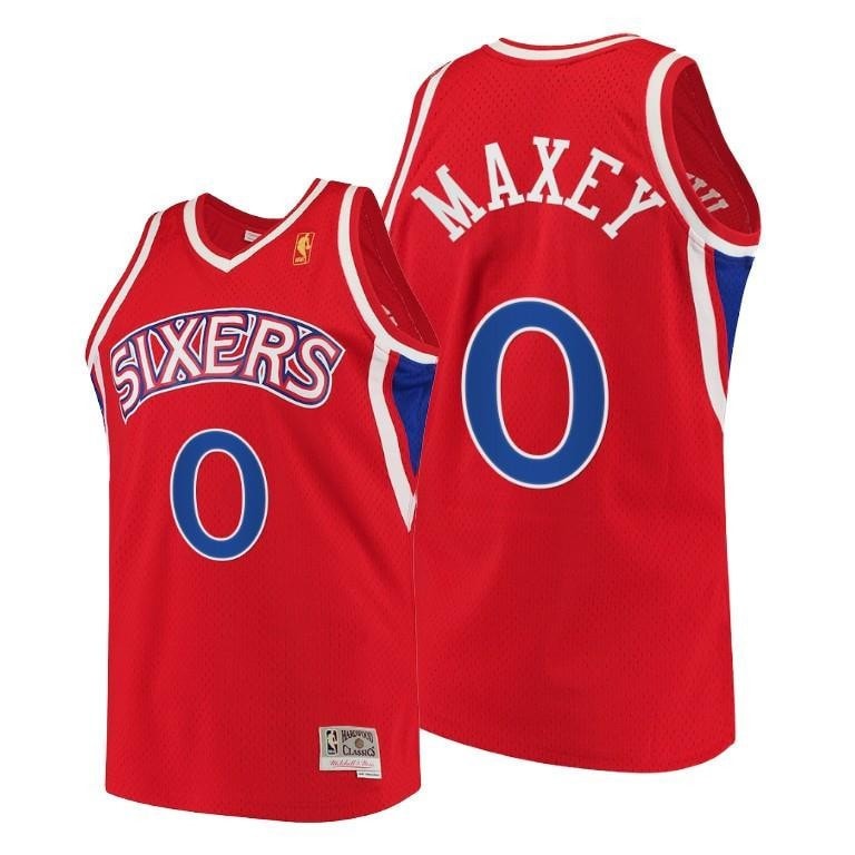 Tyrese Maxey Philadelphia 76ers Red Throwback 90s Swingman Jersey Men