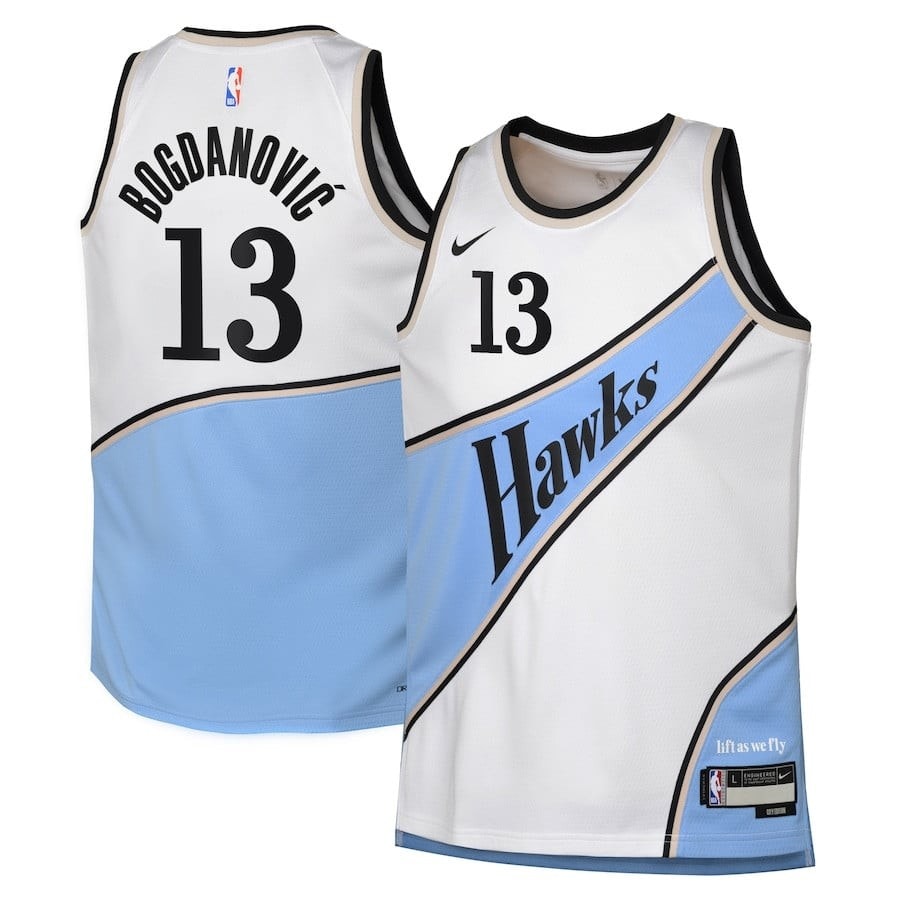 Bogdan Bogdanovic 13 Atlanta Hawks 2024/25 Swingman Jersey City Edition White