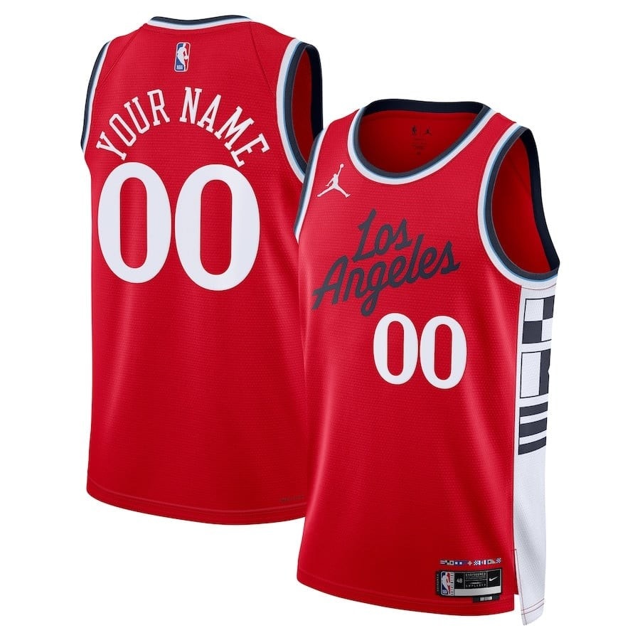 LA Clippers Unisex 2024/25 Custom Swingman Jersey Statement Edition Red