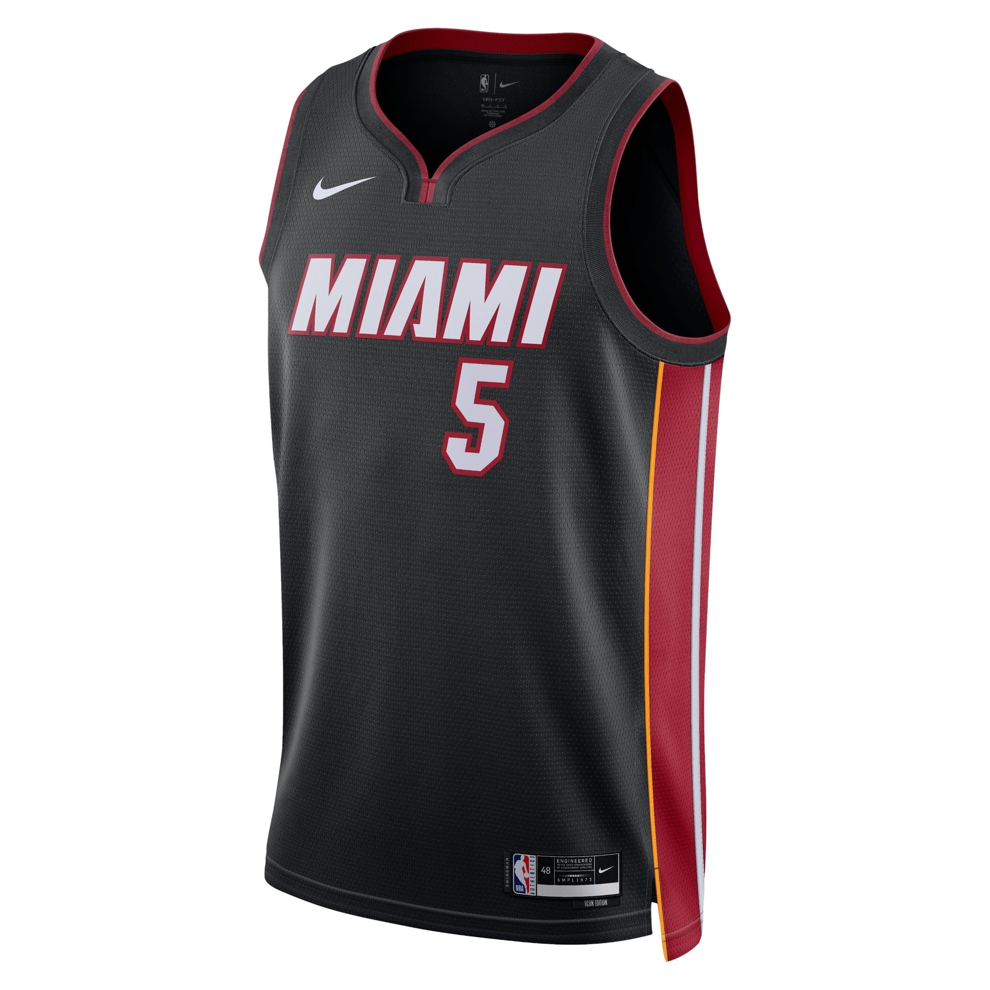 Miami Heat Nikola Jovic Icon Edition Swingman Jersey Black Unisex