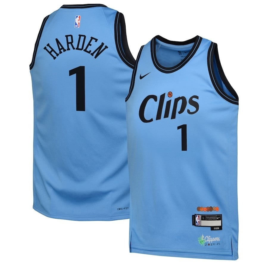 James Harden 1 LA Clippers 2024/25 Swingman Jersey City Edition Light Blue