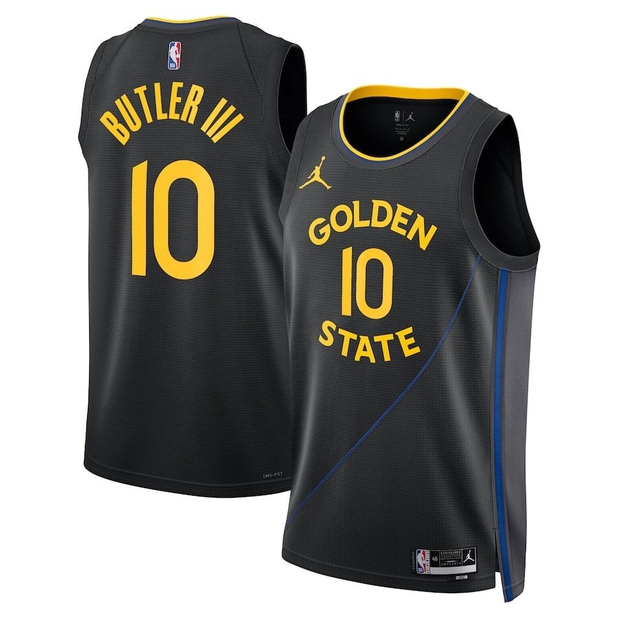 Jimmy Butler 10 Golden State Warriors Unisex Swingman Jersey Statement Edition Black