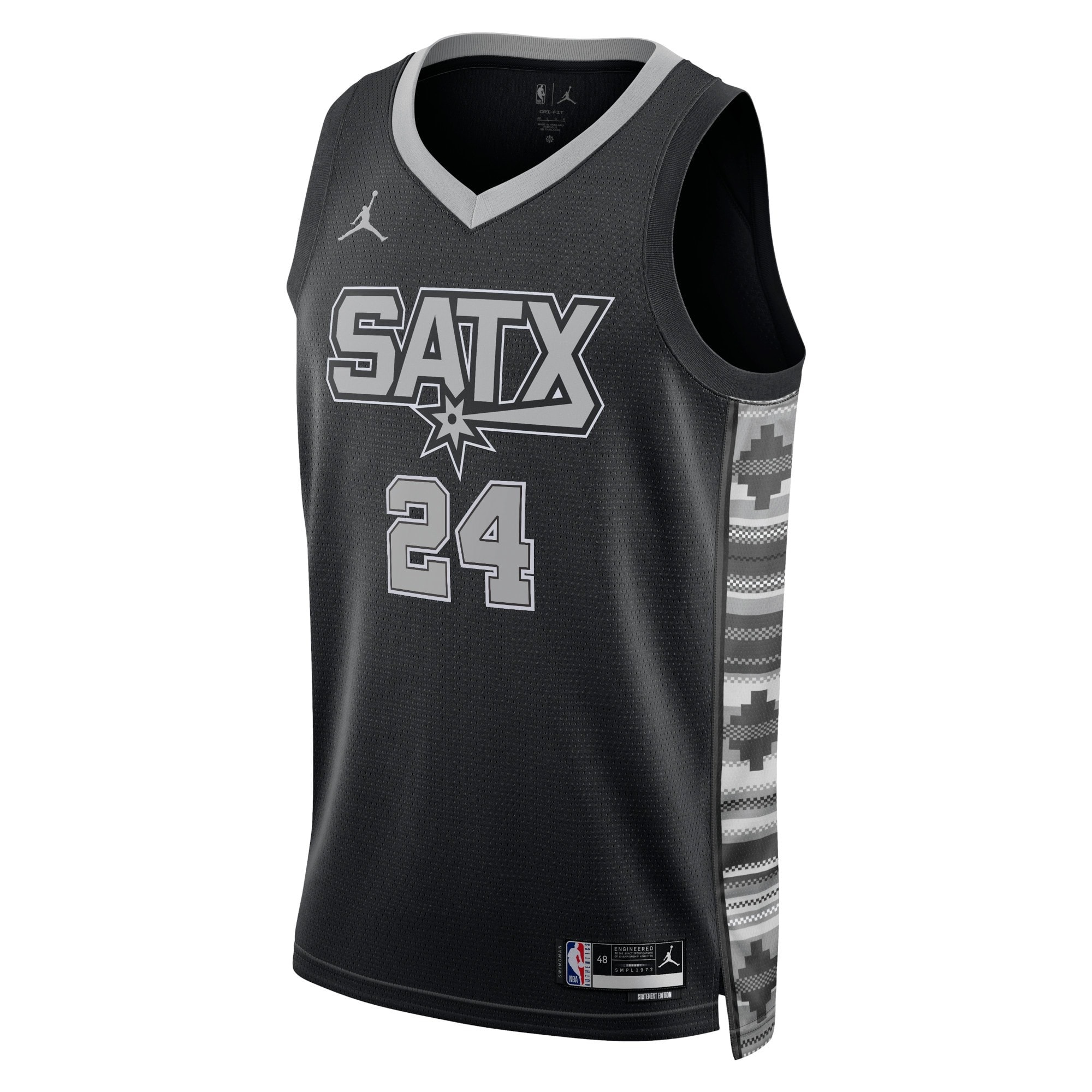 San Antonio Spurs Jordan Statement Edition Swingman Jersey Black Devin Vassell Unisex