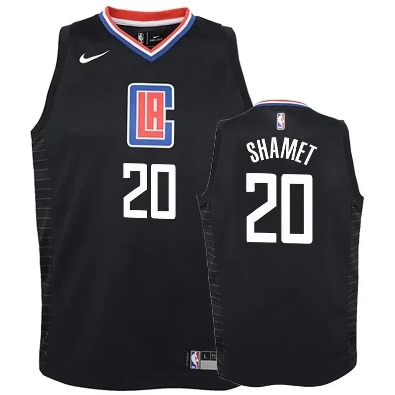Landry Shamet 20 18-19 Clippers State Black Jersey