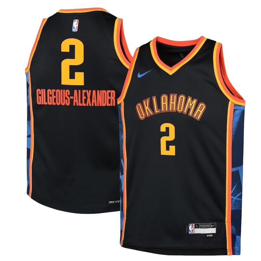 Shai Gilgeous-Alexander 2 Oklahoma City Thunder City Edition Swingman Jersey Black