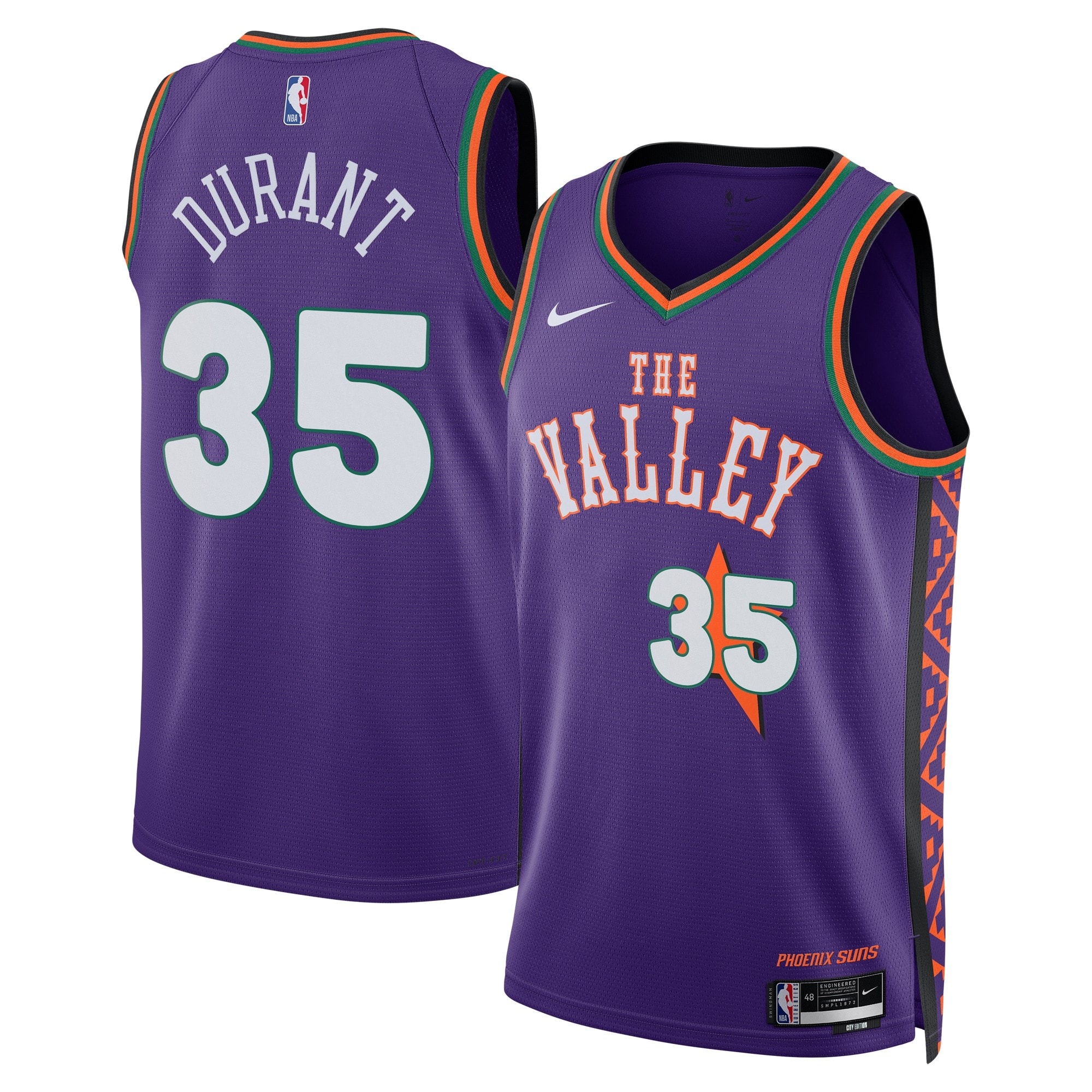Phoenix Suns City Edition Swingman Jersey 2024 Purple Kevin Durant Unisex