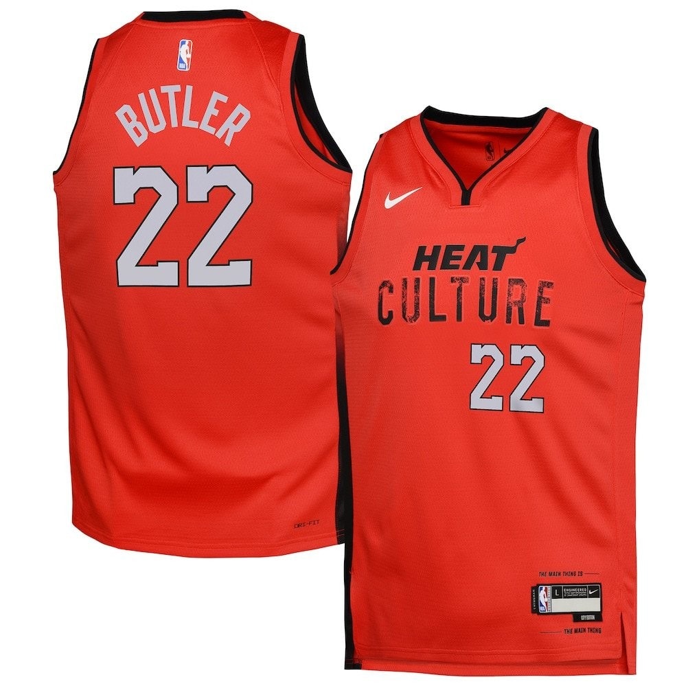 Jimmy Butler 22 Miami Heat 2024/25 Swingman Jersey City Edition Red
