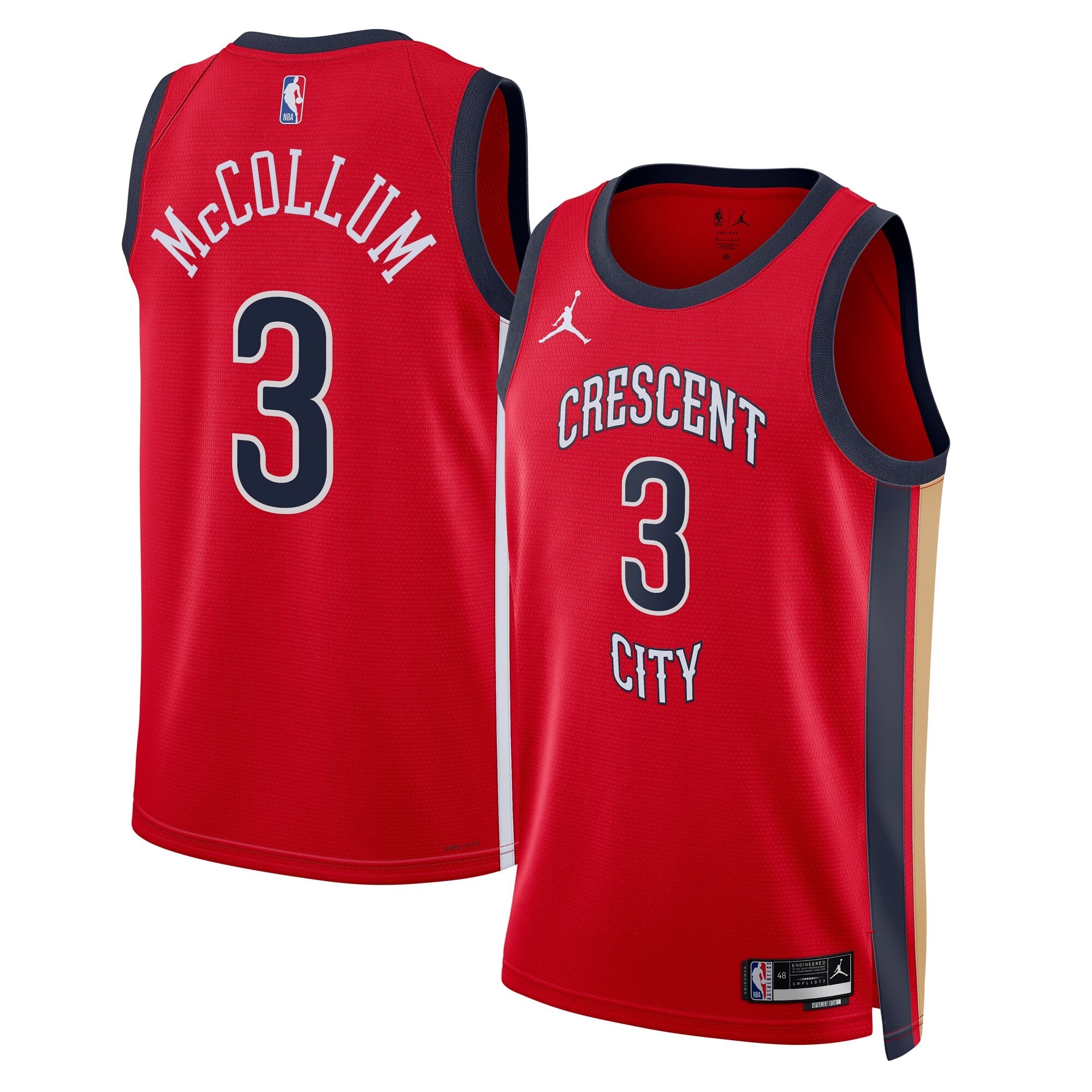 New Orleans Pelicans Jordan Brand Statement Edition Swingman Jersey Rojo C.J. McCollum Unisex