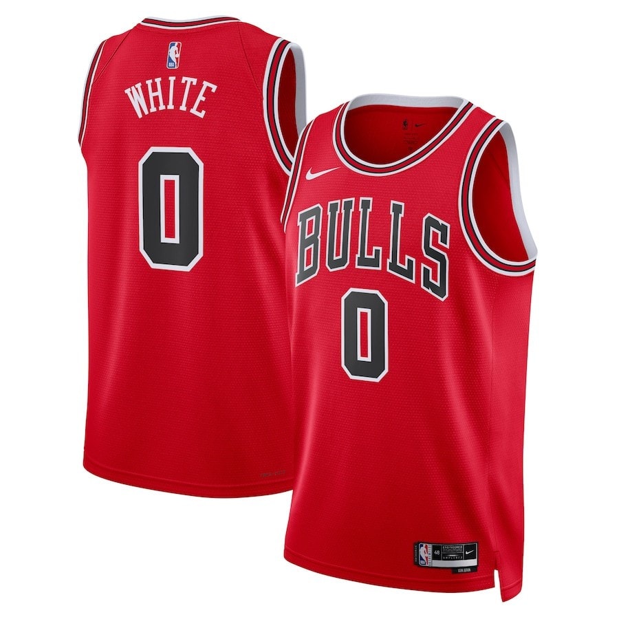 Coby White #0 Chicago Bulls Unisex Swingman Jersey Icon Edition Red
