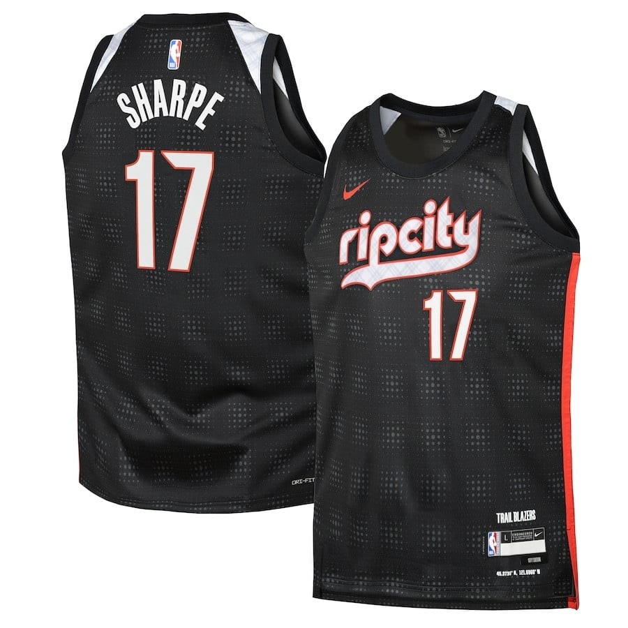 Shaedon Sharpe 17 Portland Trail Blazers City Edition Black Swingman Jersey