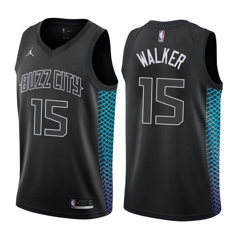 Hornets Kemba Walker 15 City Edition Black NBA Jersey - Men's Sizes