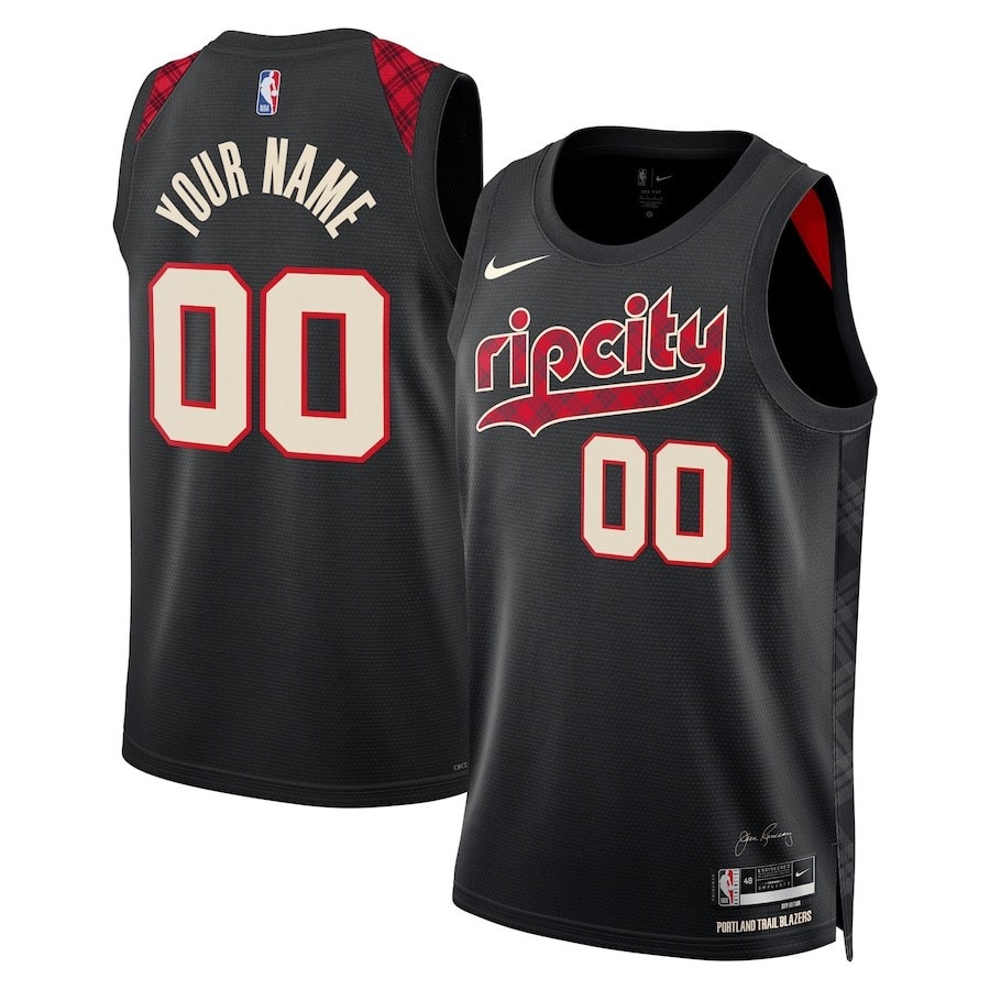 Portland Trail Blazers 2023/24 Swingman Jersey Customized City Edition Black Unisex