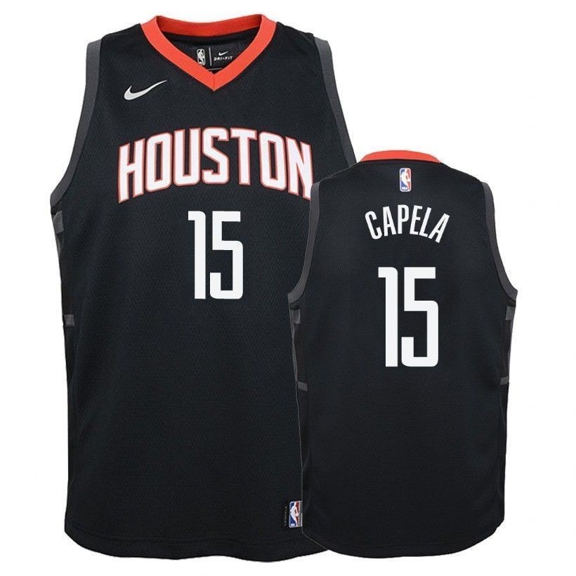 Houston Rockets Clint Capela #15 Statement Black Jersey