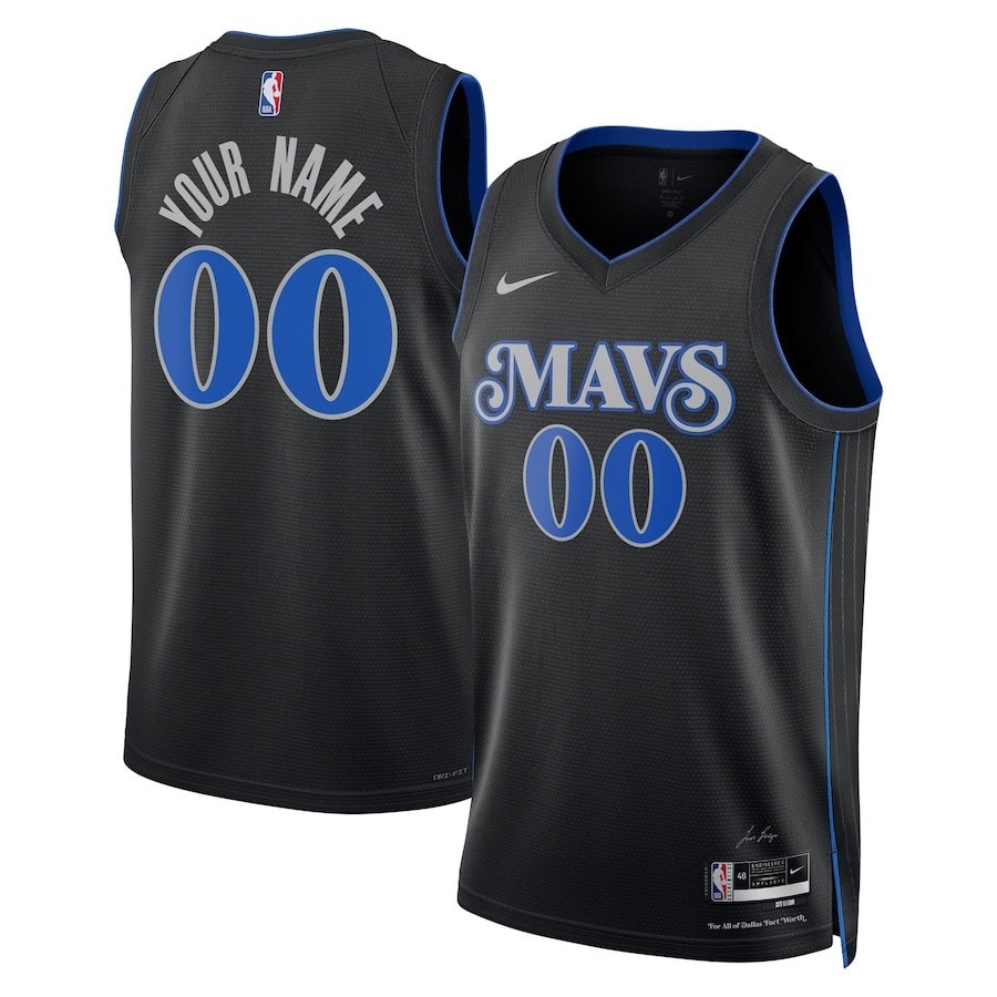 Dallas Mavericks 2023/24 Swingman Jersey Customized - City Edition - Black