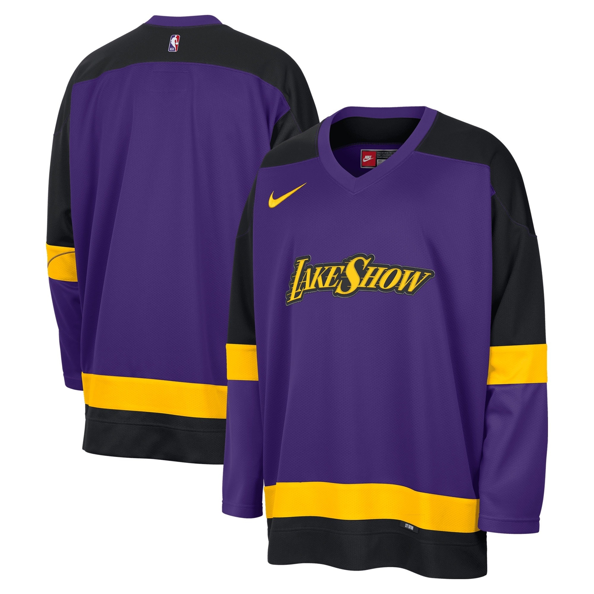 Los Angeles Lakers City Edition Hockey Jersey Mens Multicolor