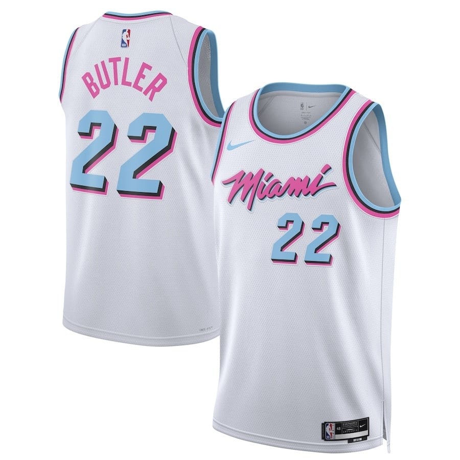 Jimmy Butler 22 Miami Heat Unisex 2024/25 Swingman Player Jersey City Edition White