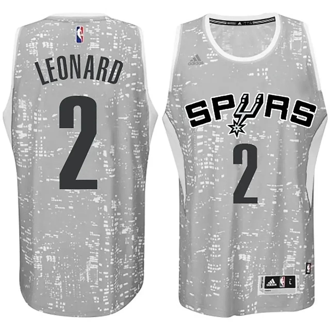 San Antonio Spurs Kawhi Leonard City Lights Gray Swingman Jersey Mens