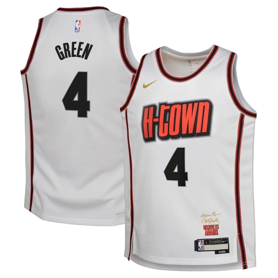Jalen Green 4 Houston Rockets 2024/25 Swingman Jersey City Edition White