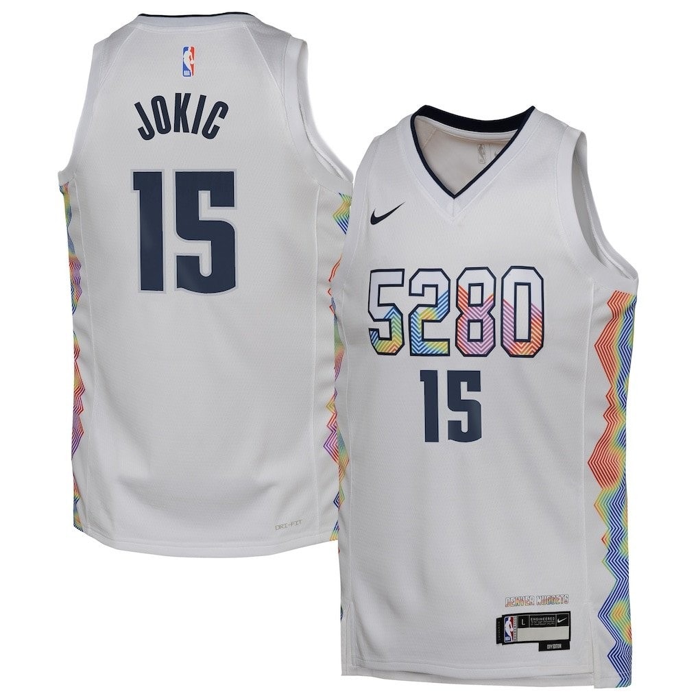 Nikola Jokic 15 Denver Nuggets 2024/25 Swingman City Edition Jersey - White