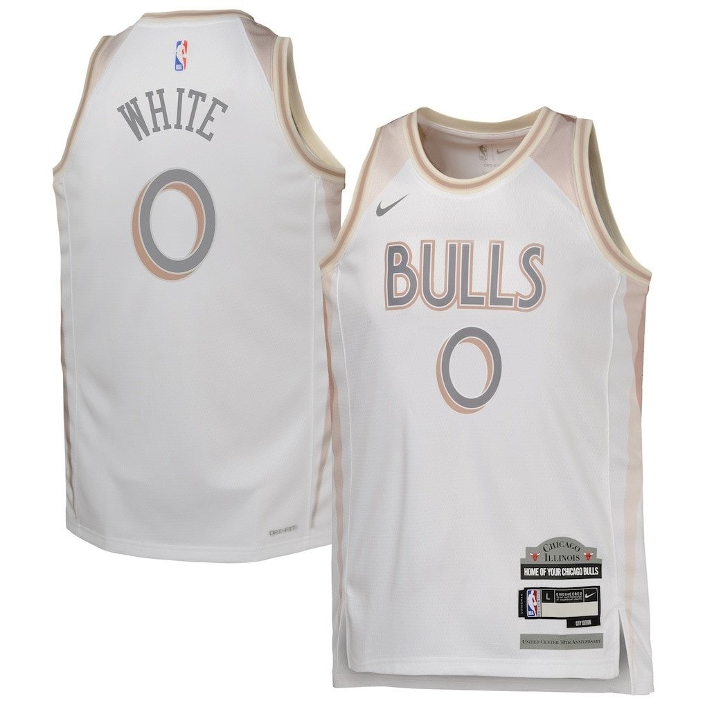 Coby White #0 Chicago Bulls 2024/25 City Edition Swingman Jersey - White