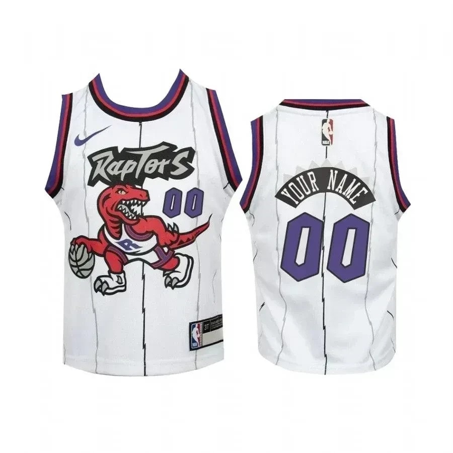 Custom Toronto Raptors White Hardwood Classics Jersey - Polyester Unisex