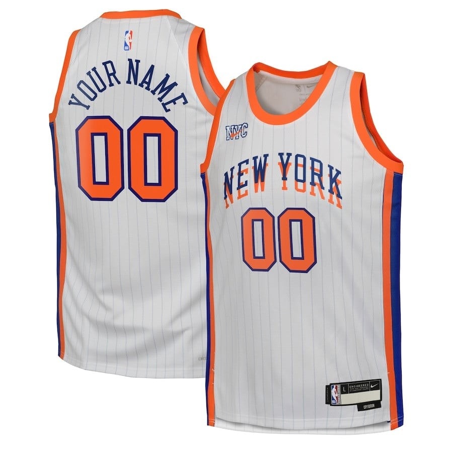 New York Knicks 2024/25 Swingman Custom Jersey City Edition White