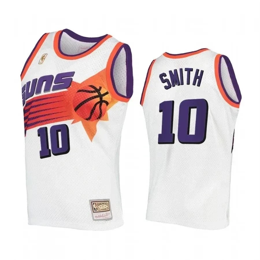 Men's Jalen Smith Phoenix Suns Hardwood Classics Jersey White Size