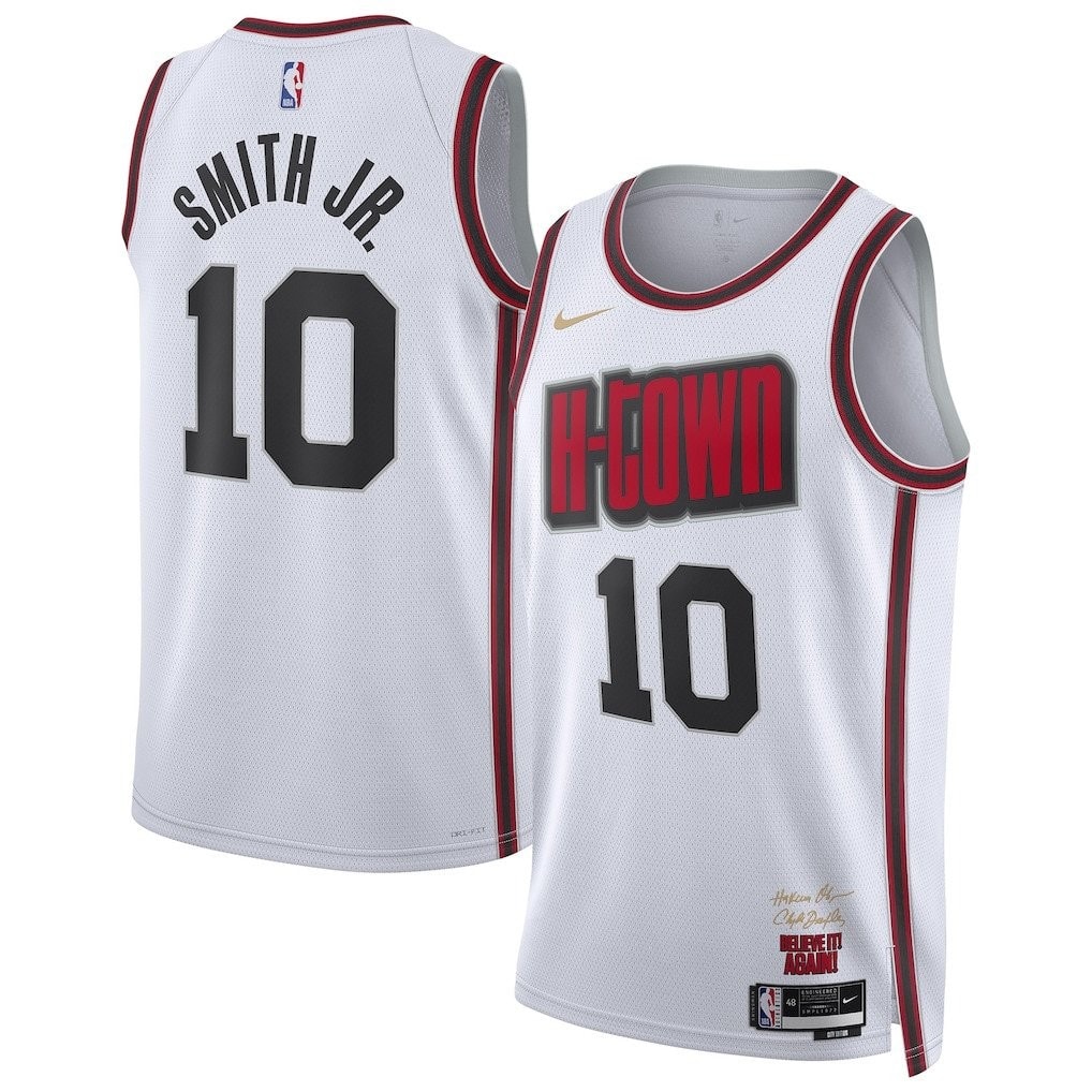 Jabari Smith Jr. 10 Houston Rockets Unisex 2024/25 Swingman City Edition Jersey - White