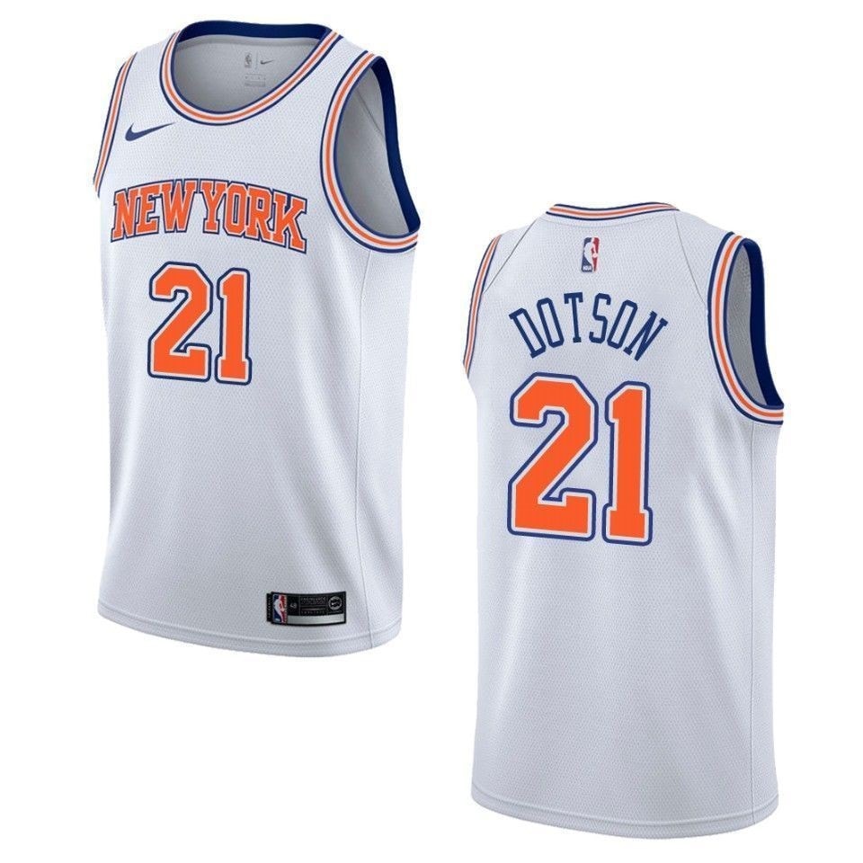 Men's New York Knicks Damyean Dotson #21 Statement Swingman Jersey White