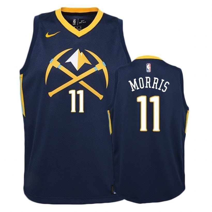 Nuggets Monte Morris 11 City Edition Navy Jersey - Unisex Multicolor Polyester