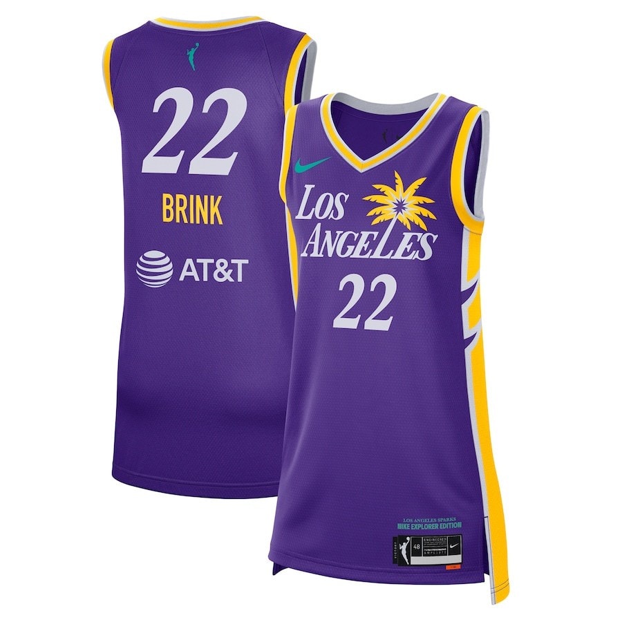 Cameron Brink #22 Los Angeles Sparks Unisex Explorer Edition Victory Player Jersey Purple