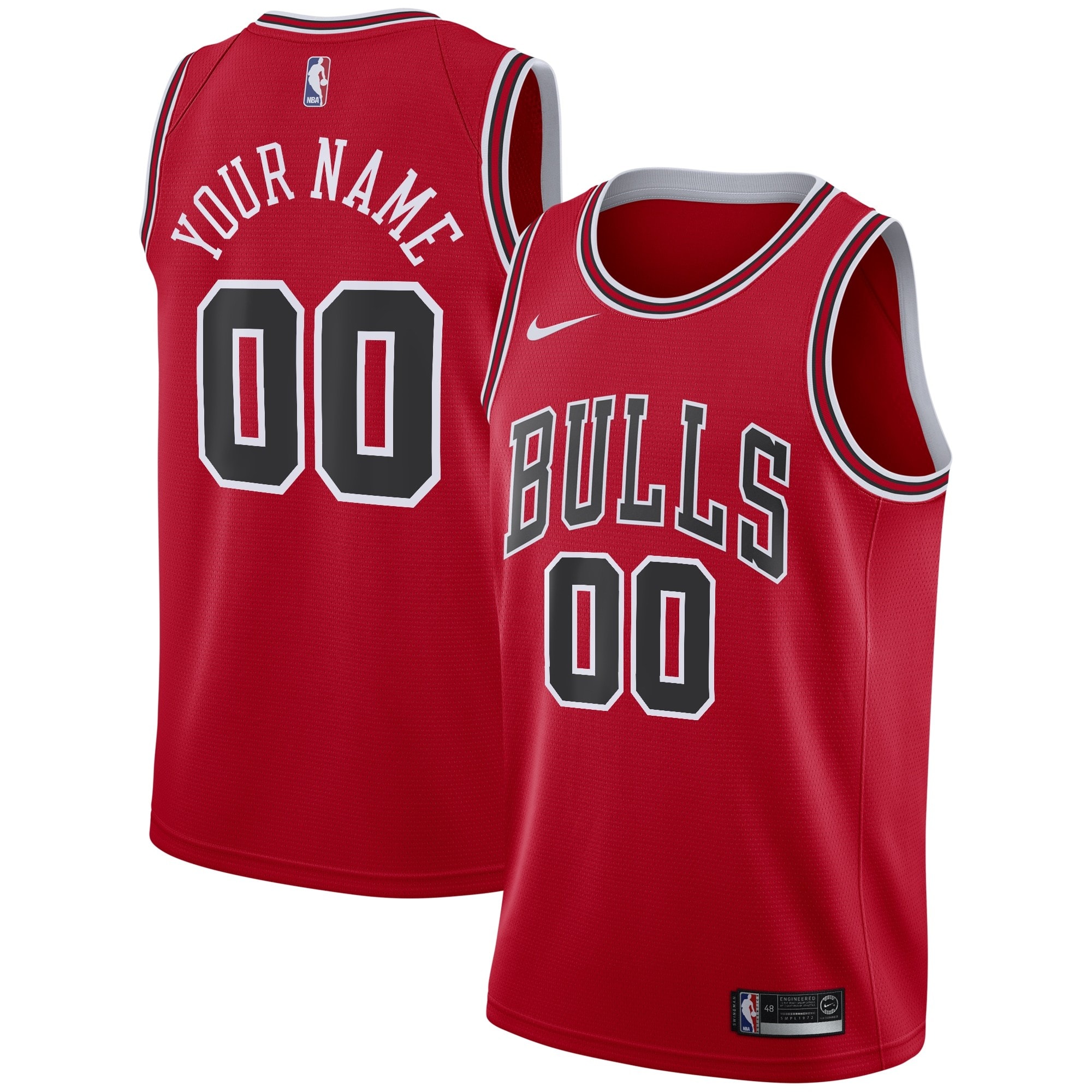 Chicago Bulls Icon Swingman Custom Jersey - Multicolor Unisex