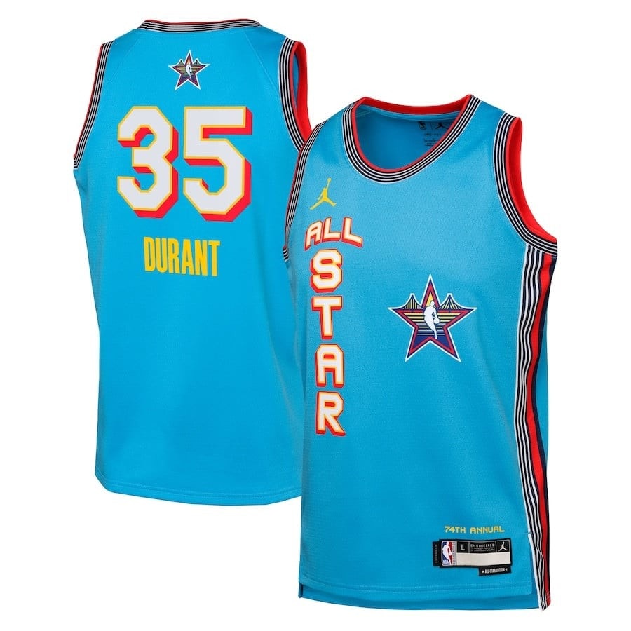 Kevin Durant 35 NBA All Star Swingman Jersey Light Blue - Sizes