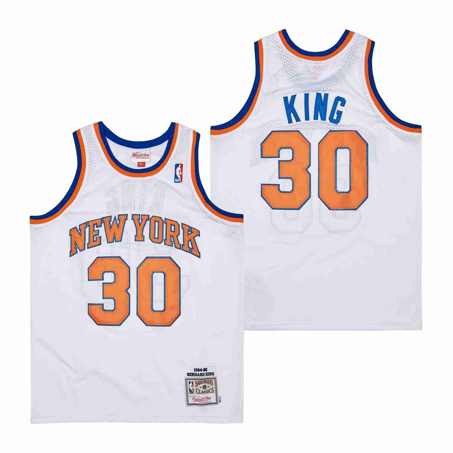 King 30 New York Knicks Throwback Swingman Jersey White Unisex Adult Sizes