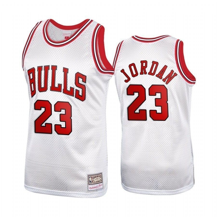 Men's Michael Jordan 23 Chicago Bulls Platinum Hardwood Classics Jersey