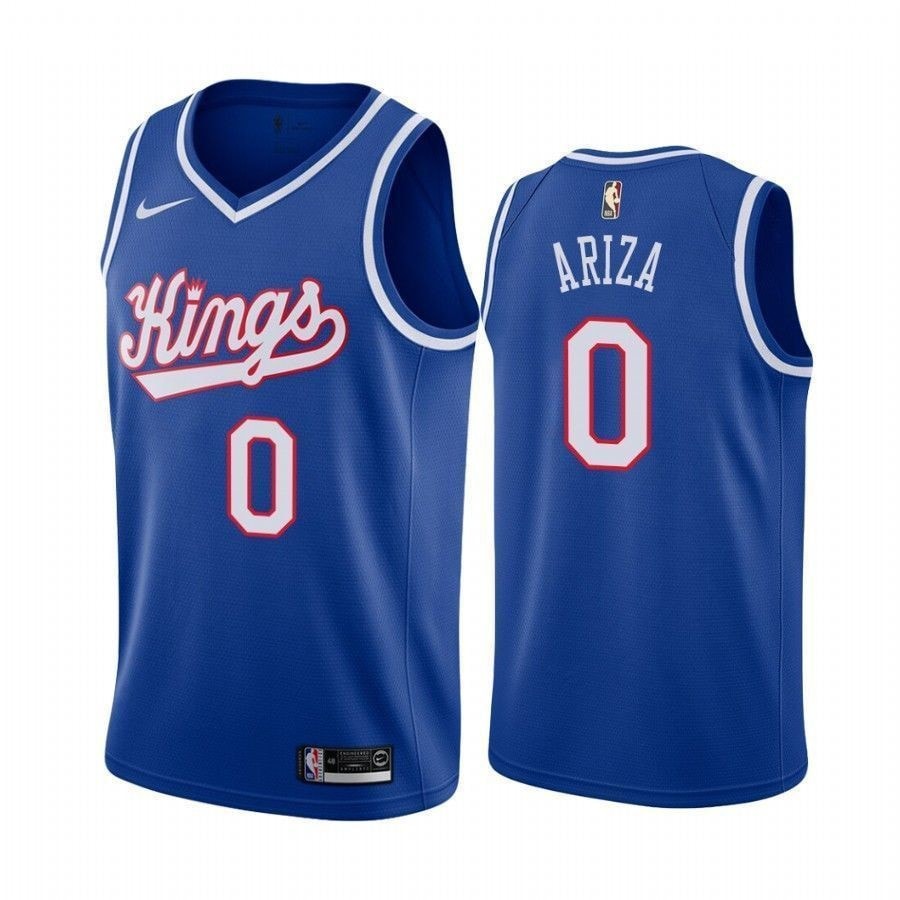 Men's Sacrato Kings Trevor Ariza 0 Blue Throwback Jersey - 100% Polyester, Sizes