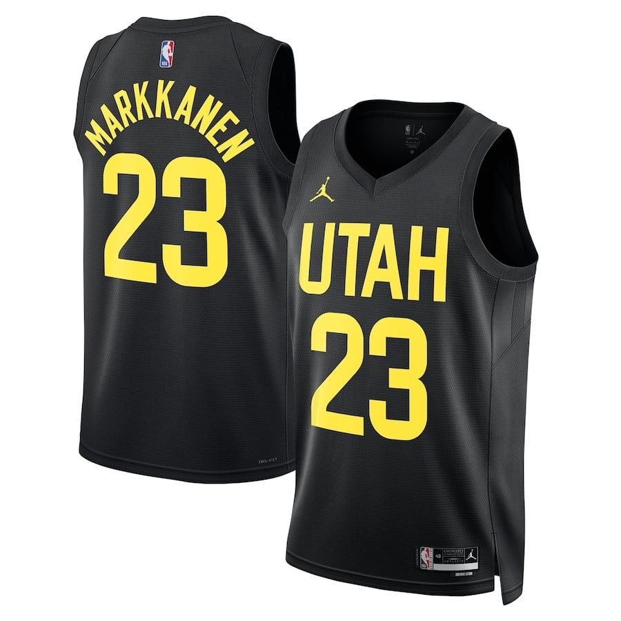 Lauri Markkanen 23 Utah Jazz Unisex Swingman Player Jersey Statement Edition Black