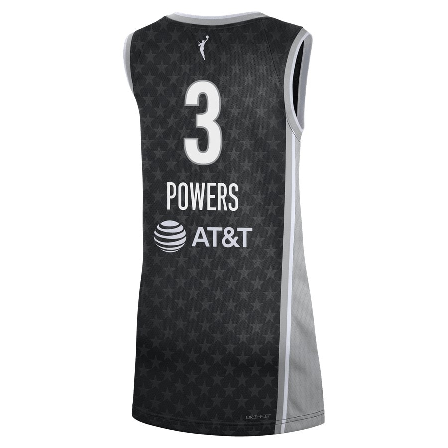 Powers 3 Minnesota Lynx Rebel Jersey - Black Unisex