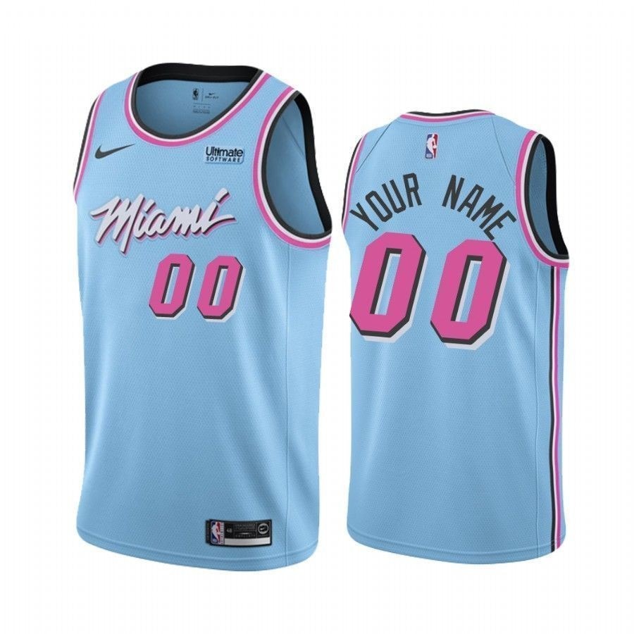 Men's Miami Heat Custom 00 City Vice Night Jersey - Multicolor Polyester