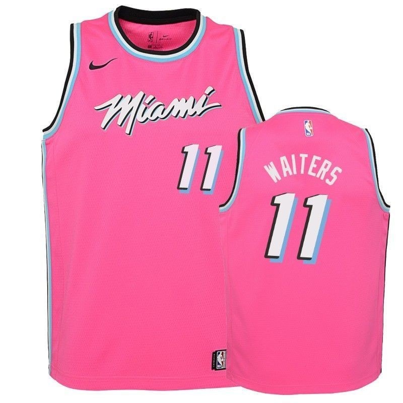 Heat Dion Waiters #11 2018-19 Earned Pink Jersey - Unisex