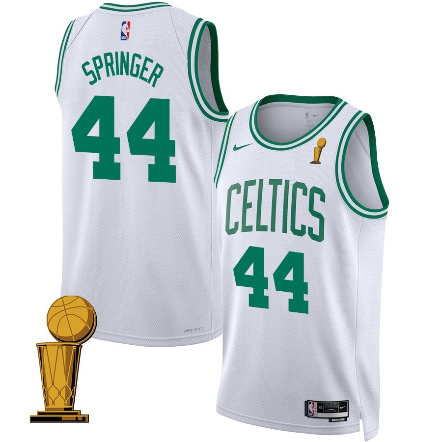 Jaden Springer 44 Boston Celtics 2024 Finals Champions Swingman Jersey Association Edition White